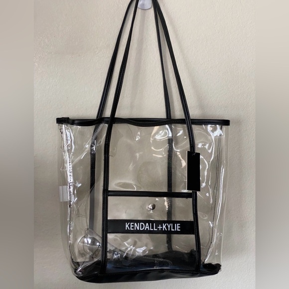 Kendall & Kylie Handbags - Kendall + Kylie Clear Transparent Tote Bag - Stadium Approved NWT